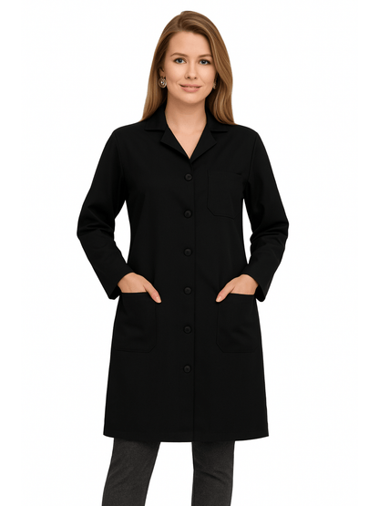 Jaleco Feminino com Botão Manga Longa