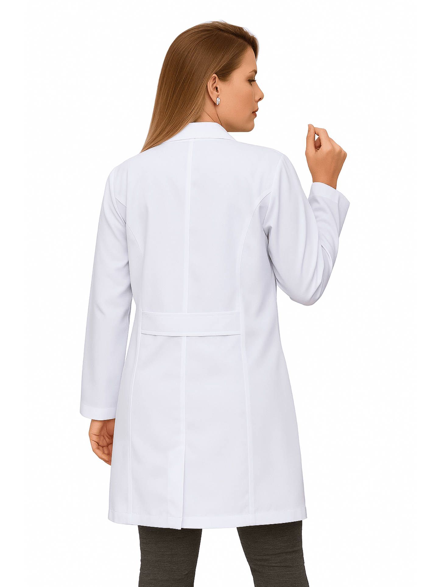 Jaleco Feminino com Botão Manga Longa