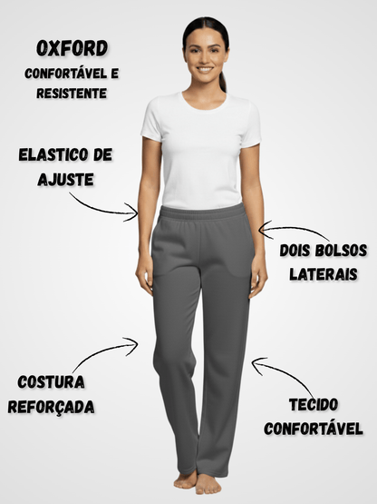 Calça Scrub Unissex Oxford Dois Bolsos