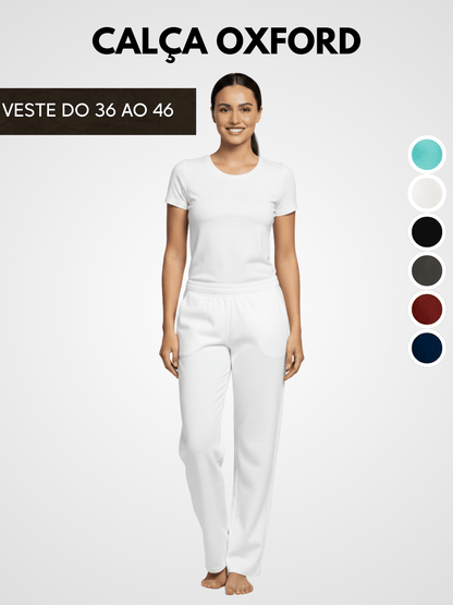 Calça Scrub Feminino Oxford Dois Bolsos