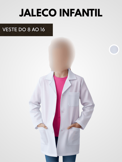 Jaleco Branco Infantil Unissex