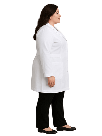 Jaleco Plus Size Feminino com Botão Manga Longa